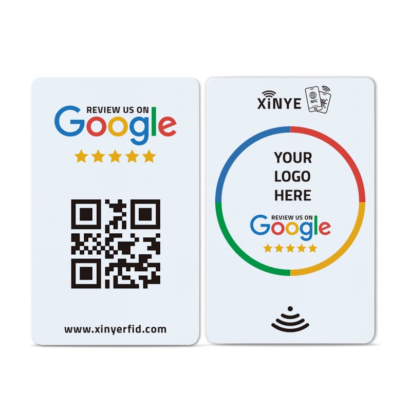 Cárta Cliste Rfid Dubh Gnó Inphriontáilte Pvc Cárta Nfc Ntag213 Ntag215 Ntag216 Whatsapp Athbhreithniú Google Cártaí Nfc