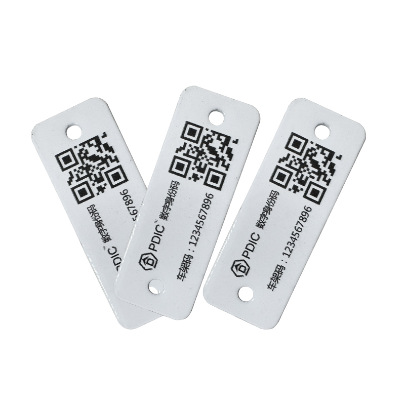 Corrosion-resistant beveled metal ceramic cylindrical label metal leather label suitable for mobile shared bicycle management factory