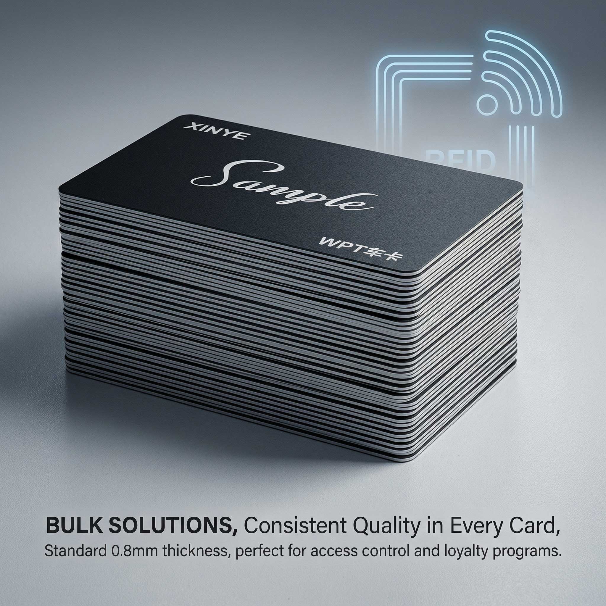 Black Matte RFID Card MIFARE DESFire EV2 4K/8K Matte Frosted High Security Payment RFID Card Supply