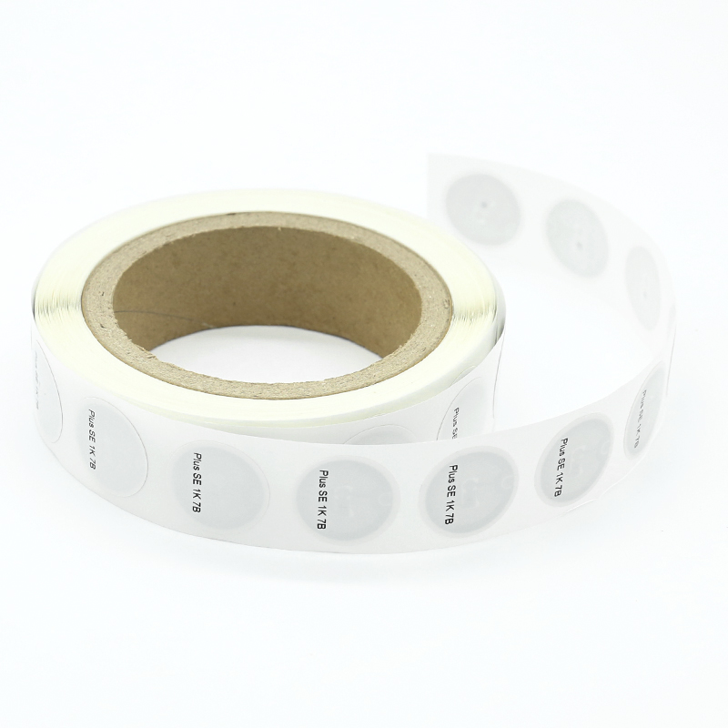 RFID Тег ISO14443A Протоколу PLUS X/SE/EV1 Чип 13.56MHz Дөнгөлөк 30mm NFC Кағаздык Плакетка Рулон