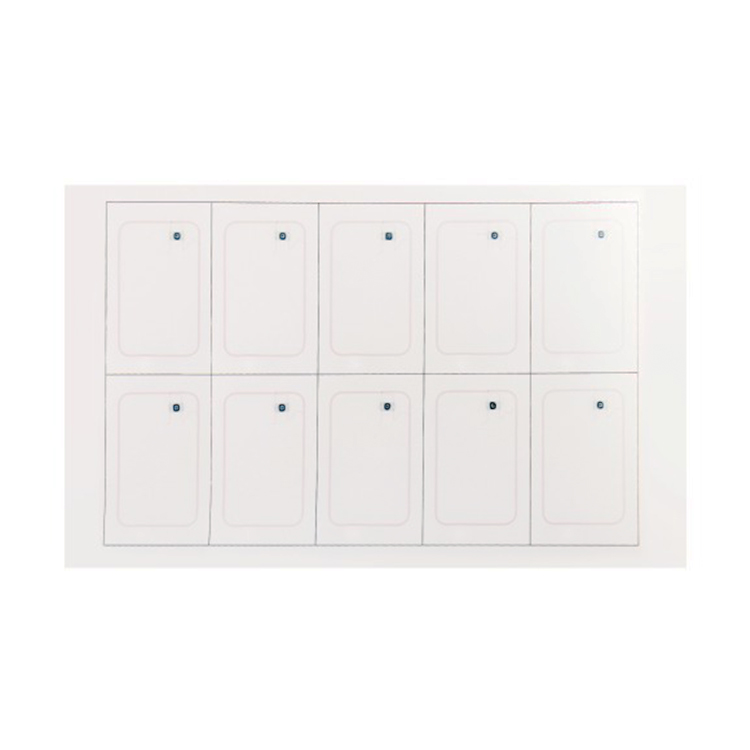 HF UHF 13.56mhz inlays rfid 2*5 3*8 4*5 5*5 layout prelam sheet for rfid pvc card