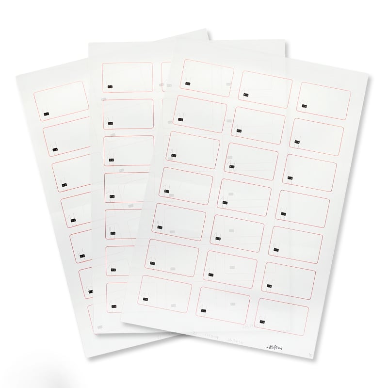 Mifare Classic 1K/4K RFID PVC Card Inlay Sheet ISO14443A 13.56MHZ RFID Layout Custom