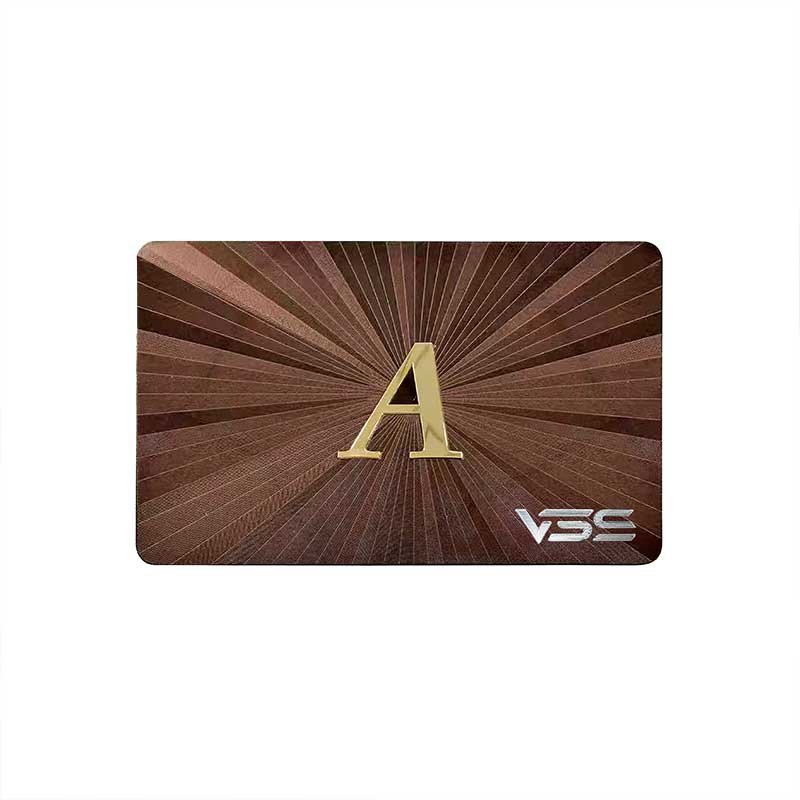 Ლაქსური RFID მეტალის ბარათი კონტაქტგარე გადახდის ბარათისთვის