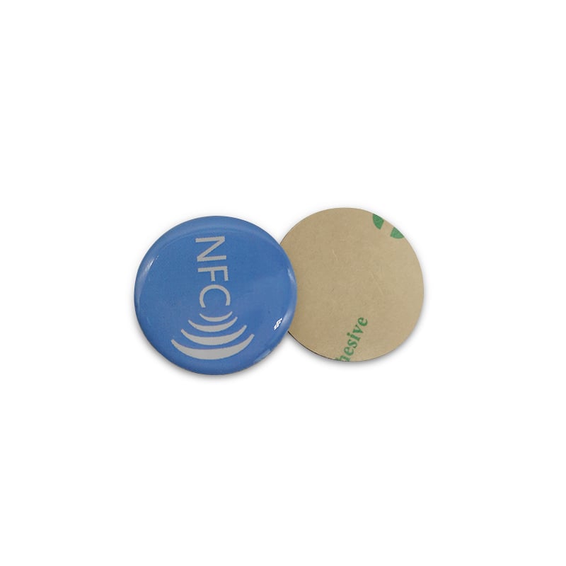 Etiquetas de epóxi NFC RFID redondas em PVC à prova d'água, cartões NFC bonitos para redes sociais, para colar no telefone celular