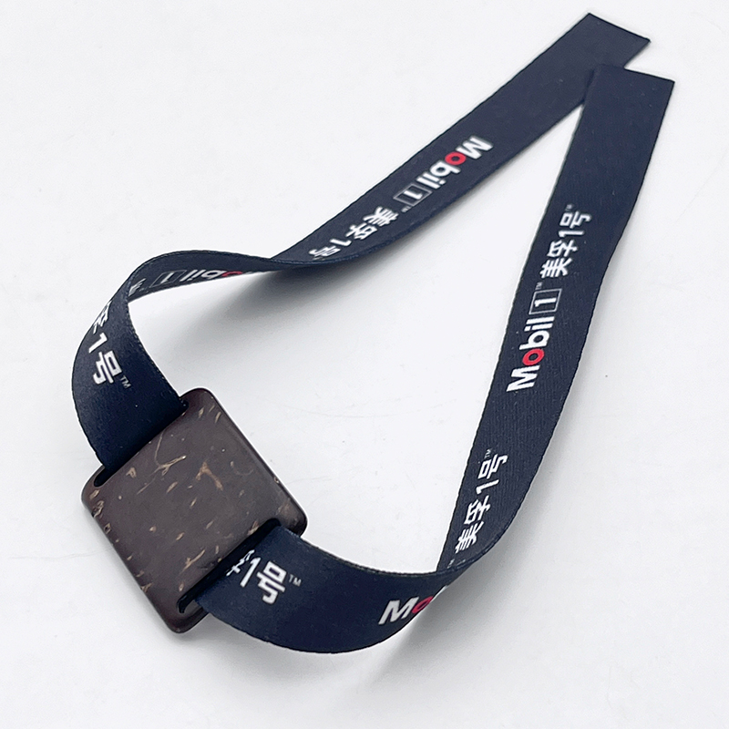 Proveedor de pulseras RFID de moda, tejidas en tela, pulseras RFID con cáscara de coco y NFC