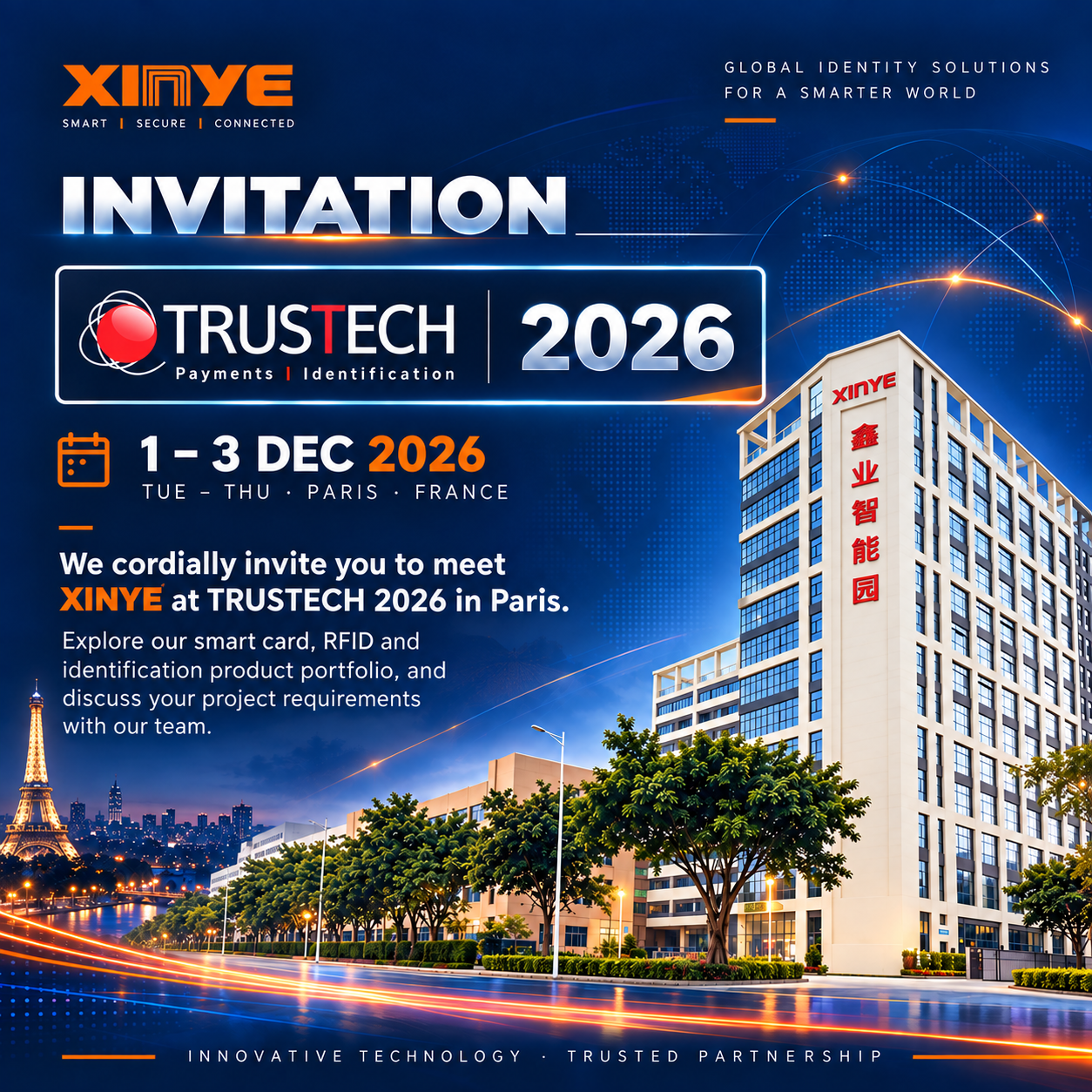 Exhibition Preview：Meet XINYE RFID at TRUSTECH 2026 in Paris