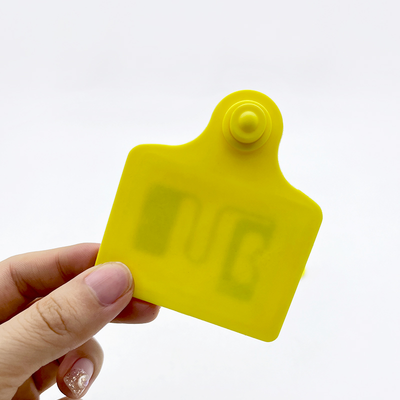 RFID animal ear tag UHF chip ABS electronic ear tag for cattle sheep cows goats pigs identification tracking management supplier