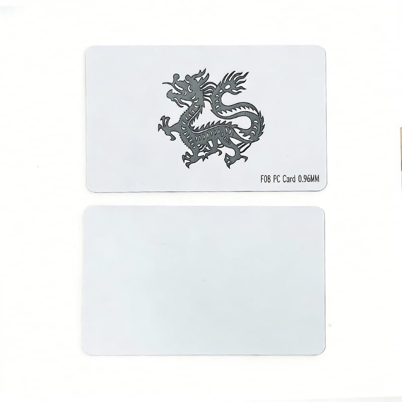Заводские персонализированные карты Fudan F08 из чистого поликарбоната с RFID для идентификации