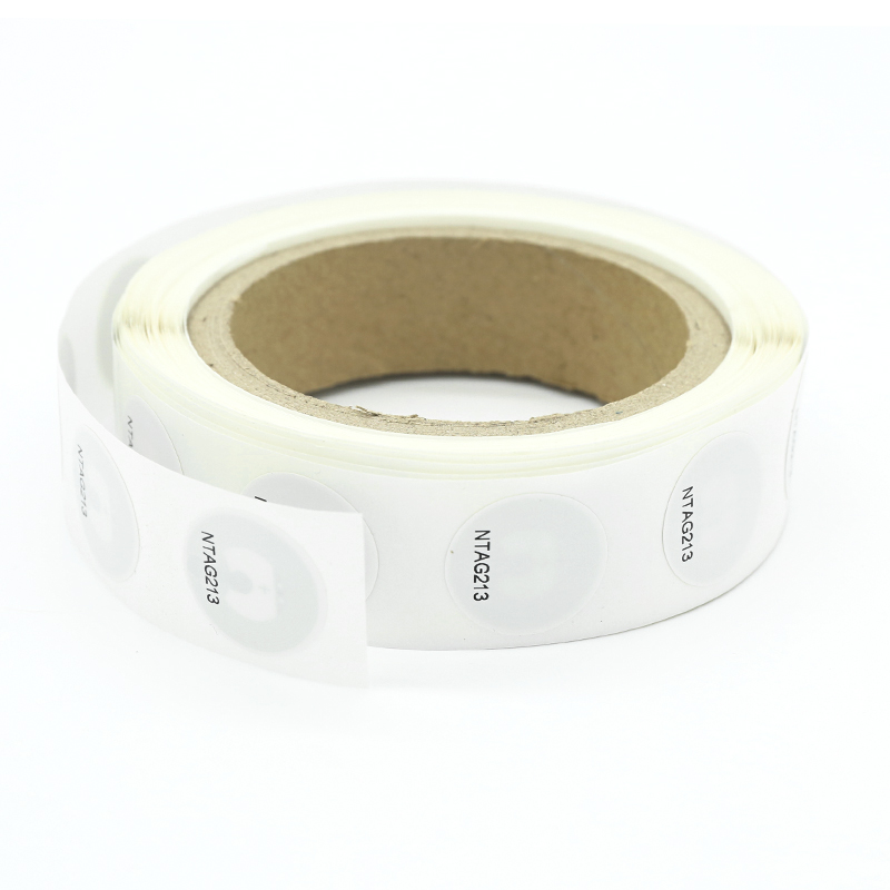 Custom print programmable nfc blank tag ntag213 HF adhesive sticker tags