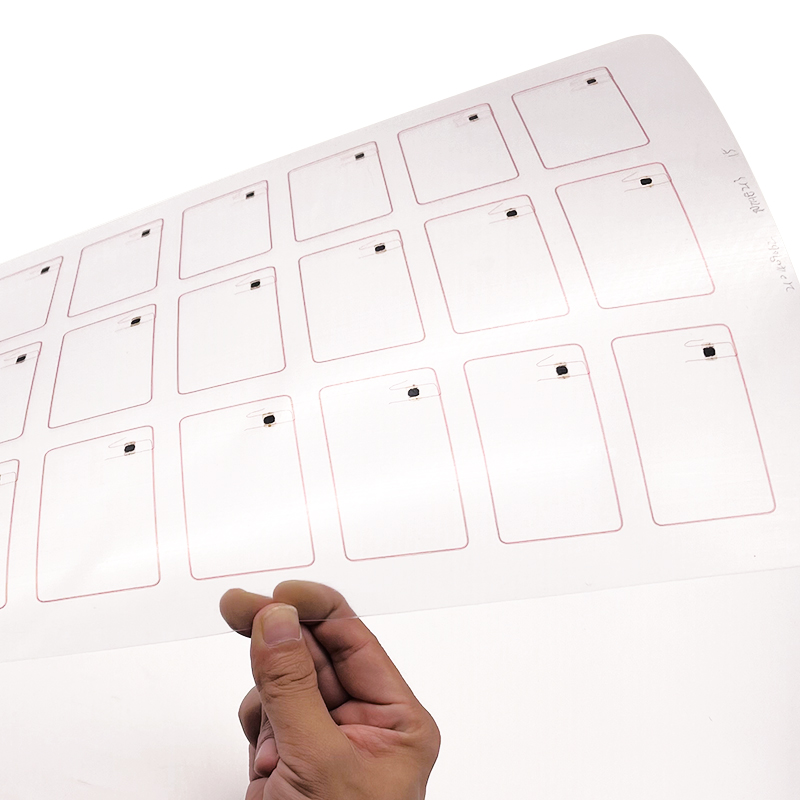 رقاقة تطعيم RFID مخصصة بتردد مزدوج 13.56 ميجاهرتز، 860-960 ميجاهرتز، لتغليف بطاقات RFID الذكية