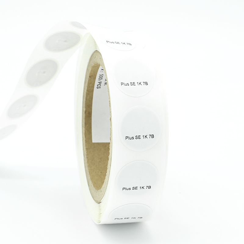 RFID Тег ISO14443A Протоколу PLUS X/SE/EV1 Чип 13.56MHz Дөнгөлөк 30mm NFC Кағаздык Плакетка Рулон