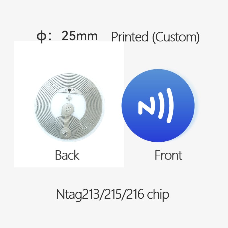 Custom Size15mm 20mm 25mm 30mm PVC ISO14443A Round Mifare Desfire EV2 EV3 2K 4K 8K HF 13.56MHZ RFID Sticker