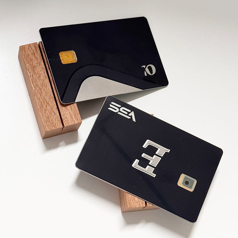 Both Side Preprinted Stainless Steel Card Black Dual Interface Metal Card Emv Chip Slot With Hico Magnetic Stripe and Signature Panel