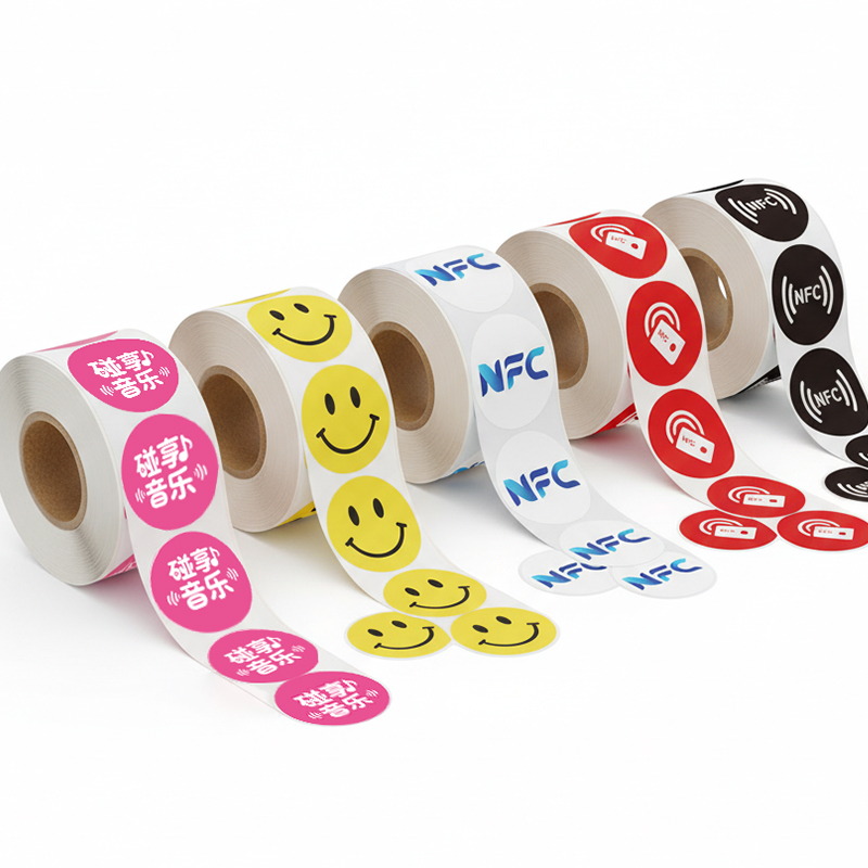 PVC Réamhphrinte ISO14443A Biorán Mifare Desfire EV2 EV3 2K 4K 8K NFC HF 13.56MHZ Sticker RFID Custaim