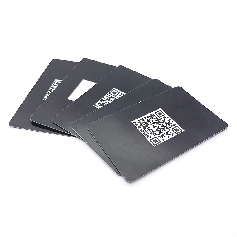Tilpasset Skrivbar Sosial Media 13.56mhz Smart Digital Rfid Virksomhet Pvc Glans Svart Nfc Kort