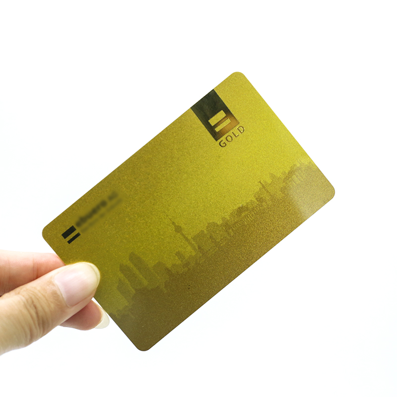 Tilpasset HF 13.56Mhz smartkort programmerbart gull silkprint pvc forretningssmartkort nfc-kort