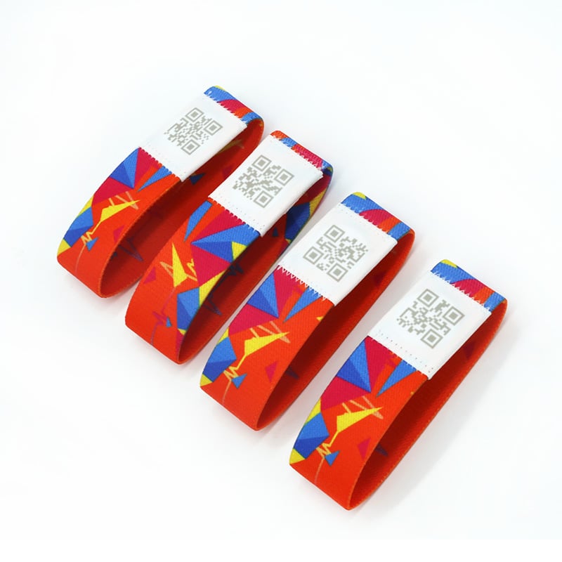 الجملة شعار مخصص الحدث مهرجان سوار من القماش حدث NFC سوار معصم من القماش مع علامة RFID لمهرجان الموسيقى