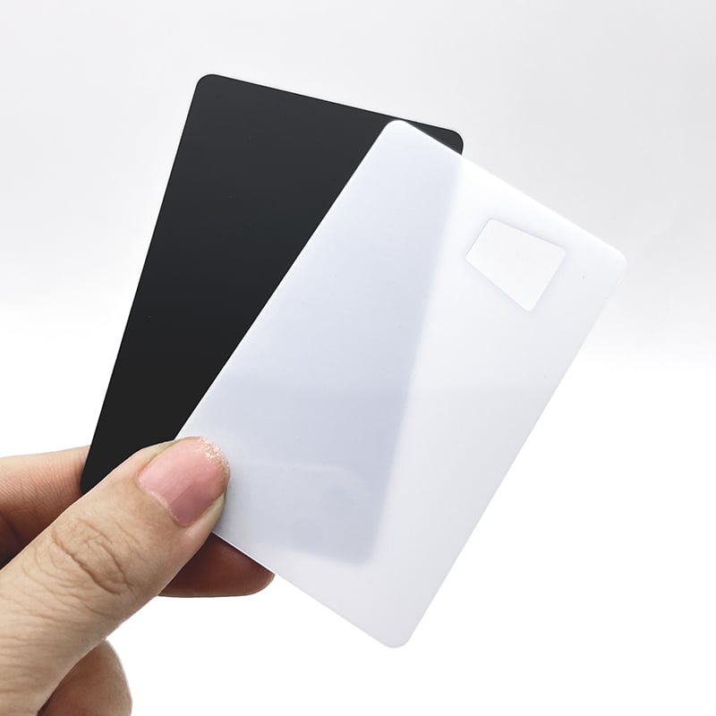 커스텀 125khz 13.56mhz 플라스틱 스마트 디지털 Rfid 비즈니스 블랙 투명 카드