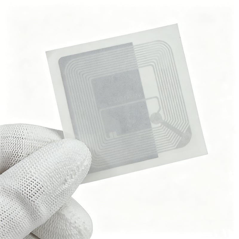 Fudan-F08-RFID-Aufkleber, 13,56-MHz-FM11RF08-NFC-Inlay, ISO14443A-RFID-Etiketten, Anti-Metall-Tag mit quadratischer Form