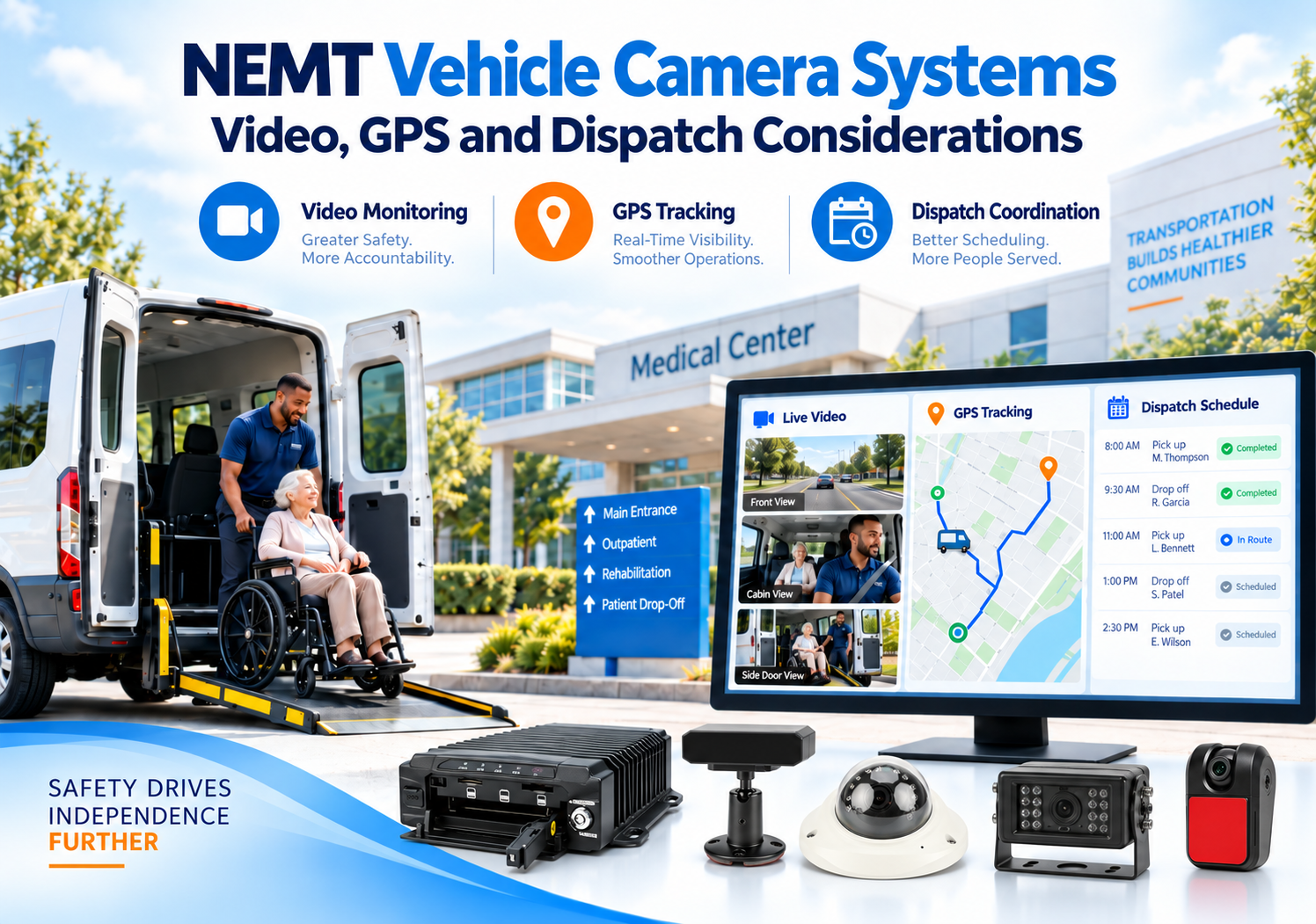 NEMT Vehicle Camera Systems Video GPS and Dispatch Considerations