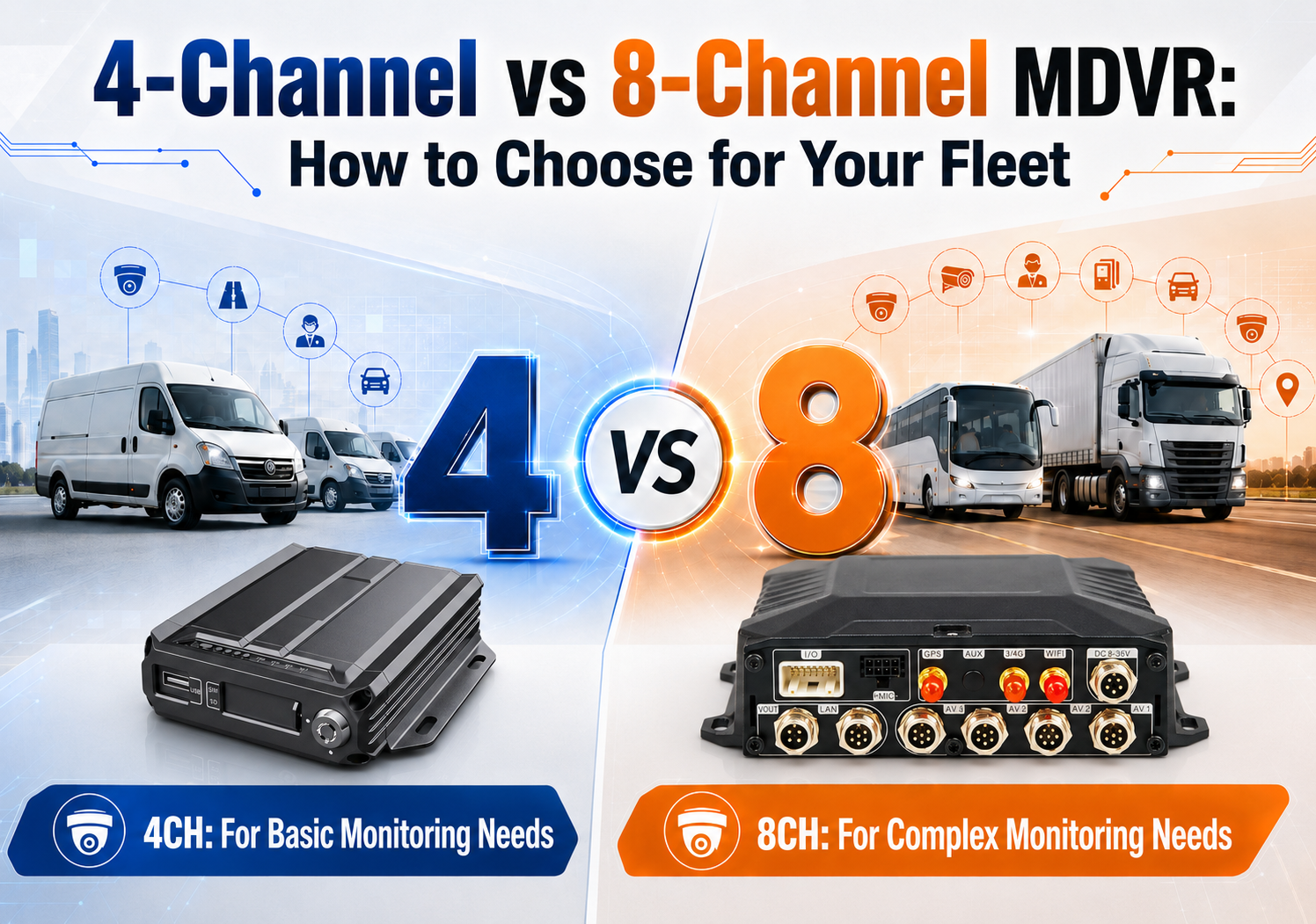  4-Channel vs 8-Channel MDVR: How to Choose for Your Fleet