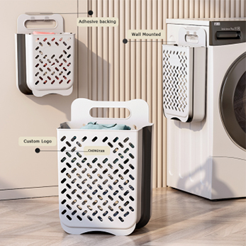Wall-Mounted Foldable Laundry Hamper: Easy Clothing Storage for Multiple Scenarios
