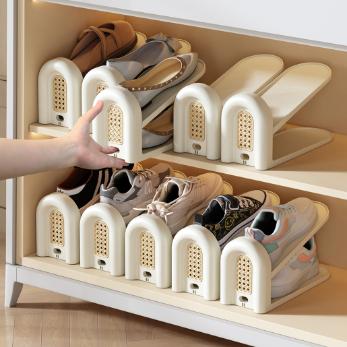 Stackable Adjustable Height Shoe Racks & Standing Space-saving 50% — Perfect for Every Home