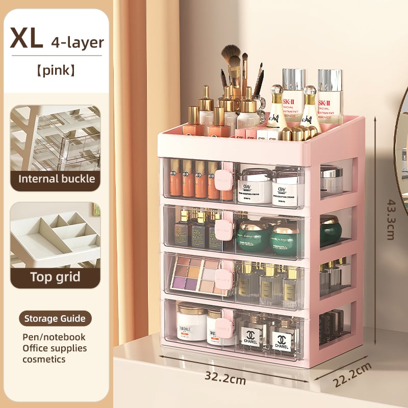 Heavy-Duty Make Up Organiser Drawers Ensure Seamless Daily Storage