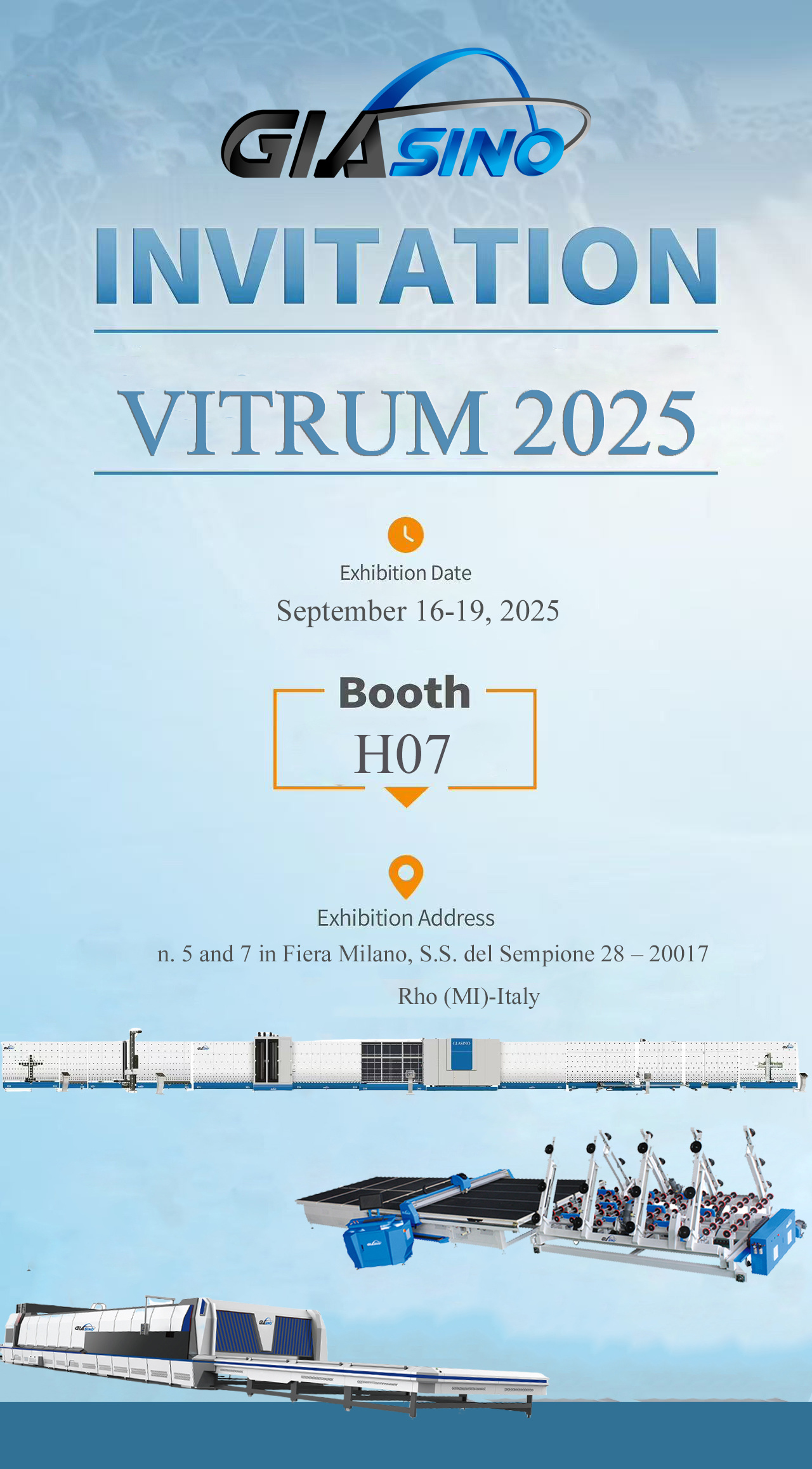 Welcome to our booth at VITRUM 2025 in Italy