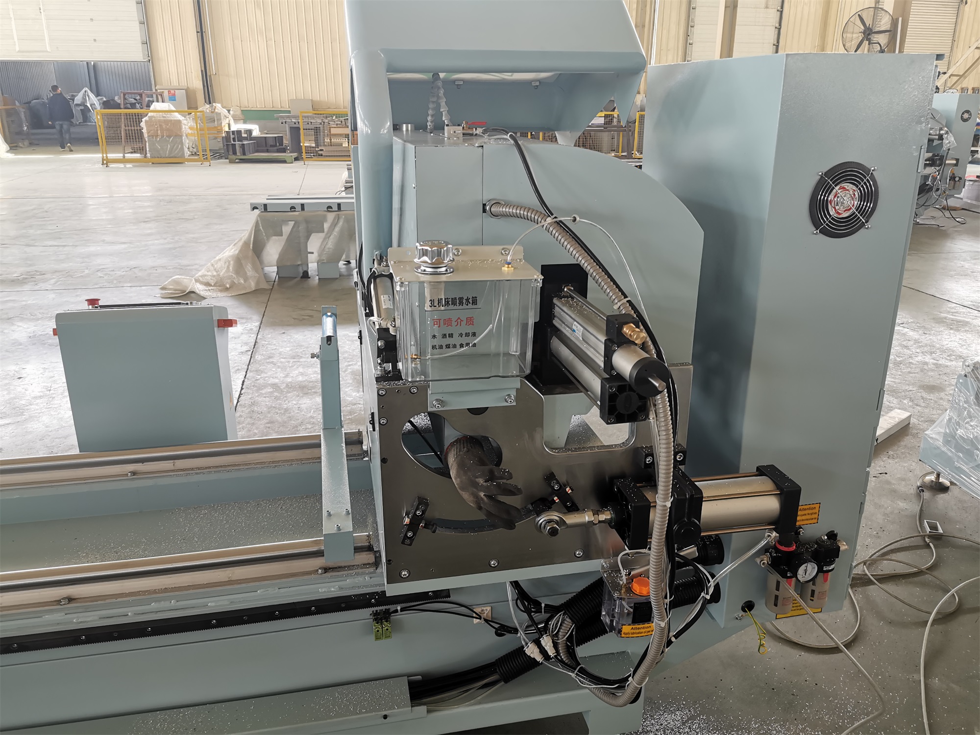 aluminum and pvc double head cnc cutting saw ljz2s 500x4200-7