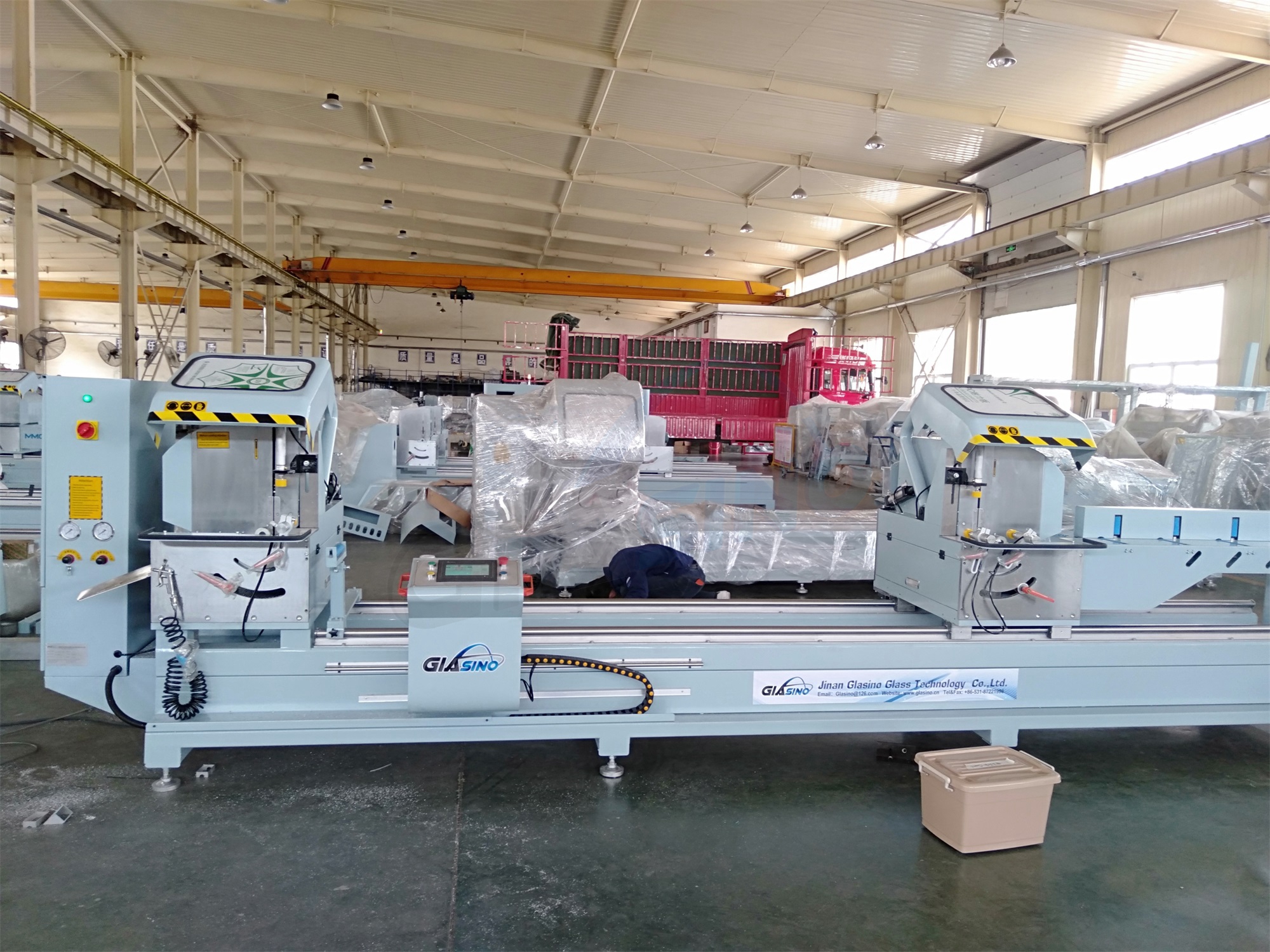 aluminum and pvc double head cnc cutting saw ljz2s 500x4200-1
