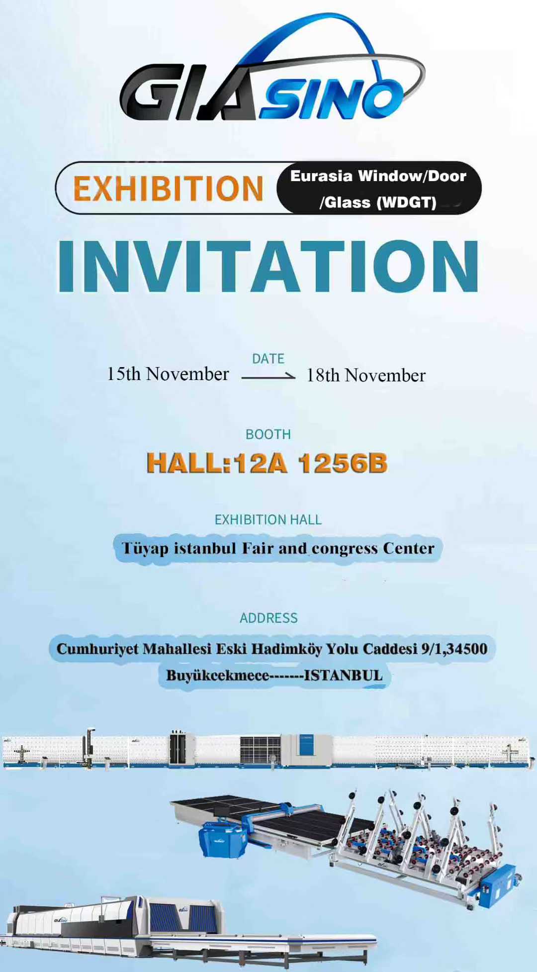 Welcome to our booth at Eurasia Window/Door/Glass (WDGT)