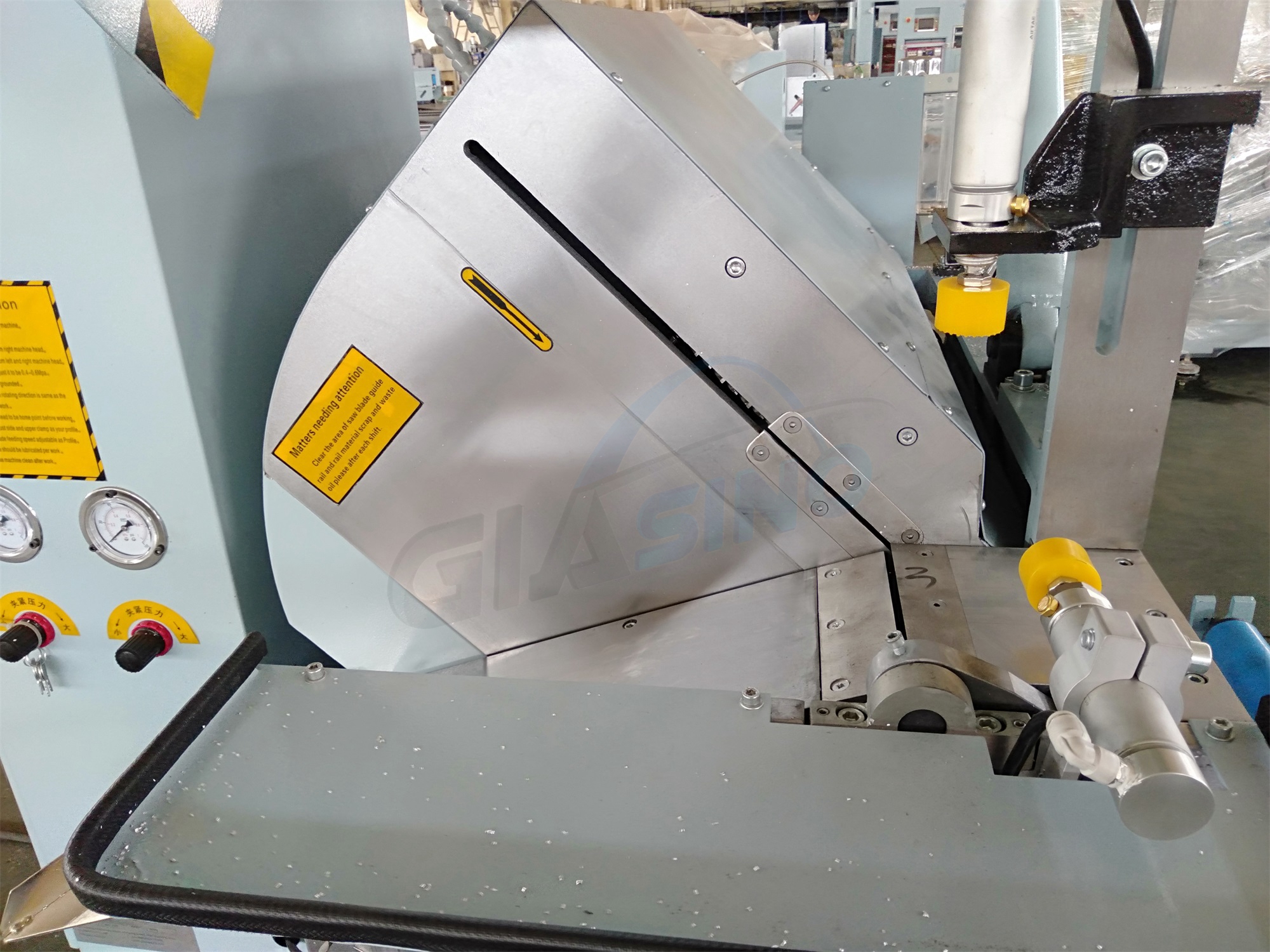 aluminum and pvc double head cnc cutting saw ljz2s 500x4200-2
