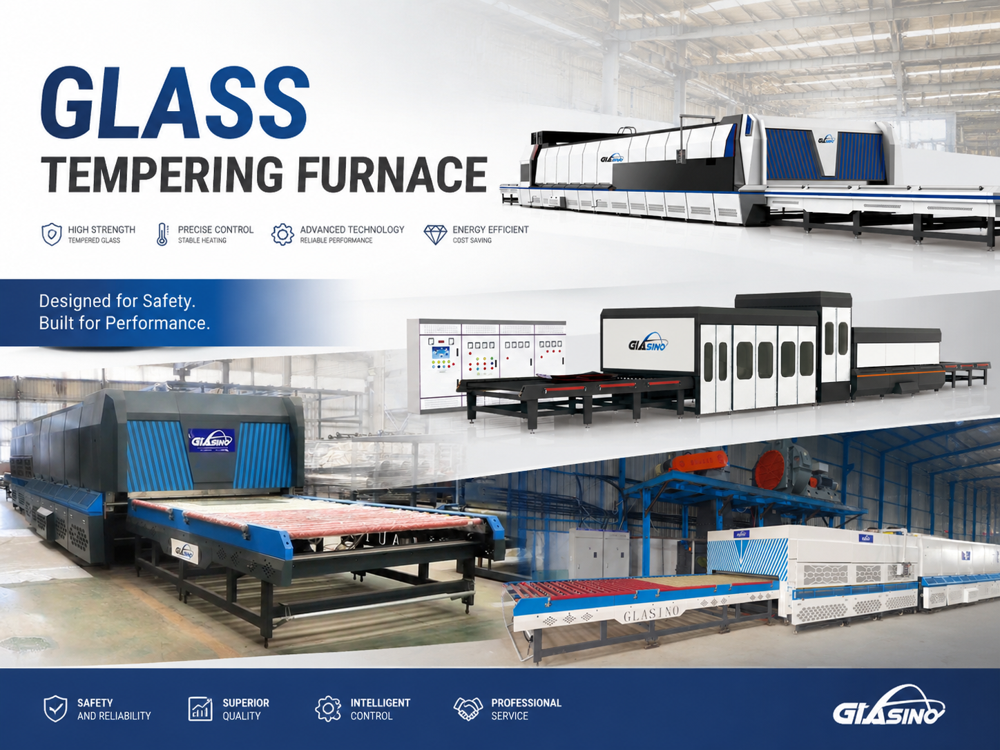 GLASINO glass tempering furnaces serving factories across the globe