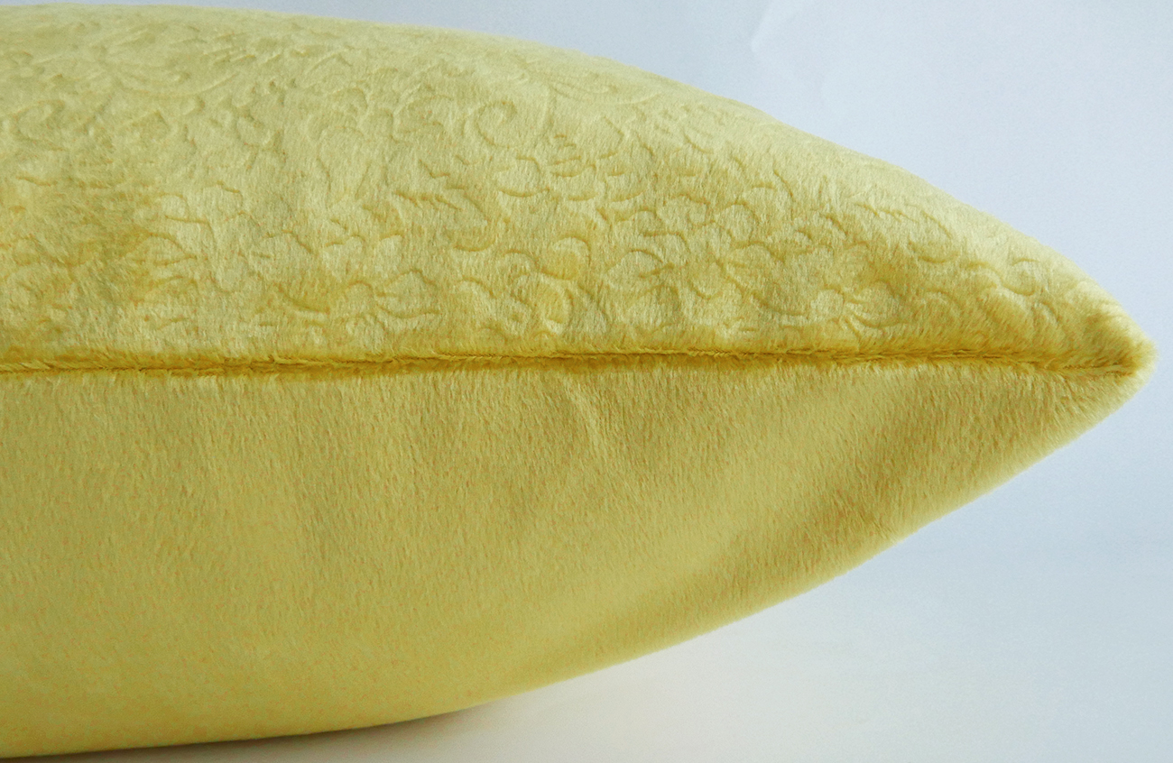 Embossed cushion cover manufacture
