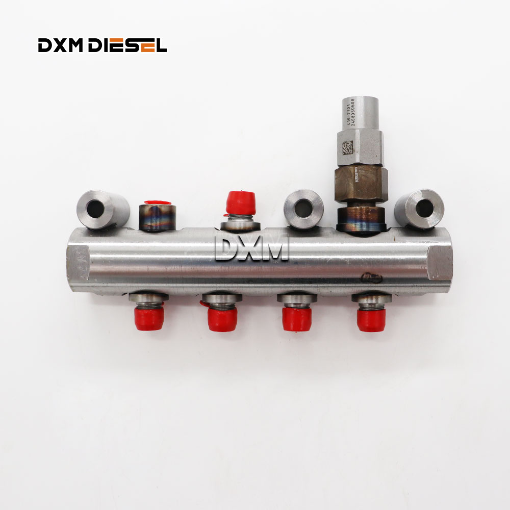 DXM 438-3414 Excavator Accessories Suitable for C4.4 C6.6 Engine Parts Fuel Common Rail Assembly 438-3414 438-3416 358-6634