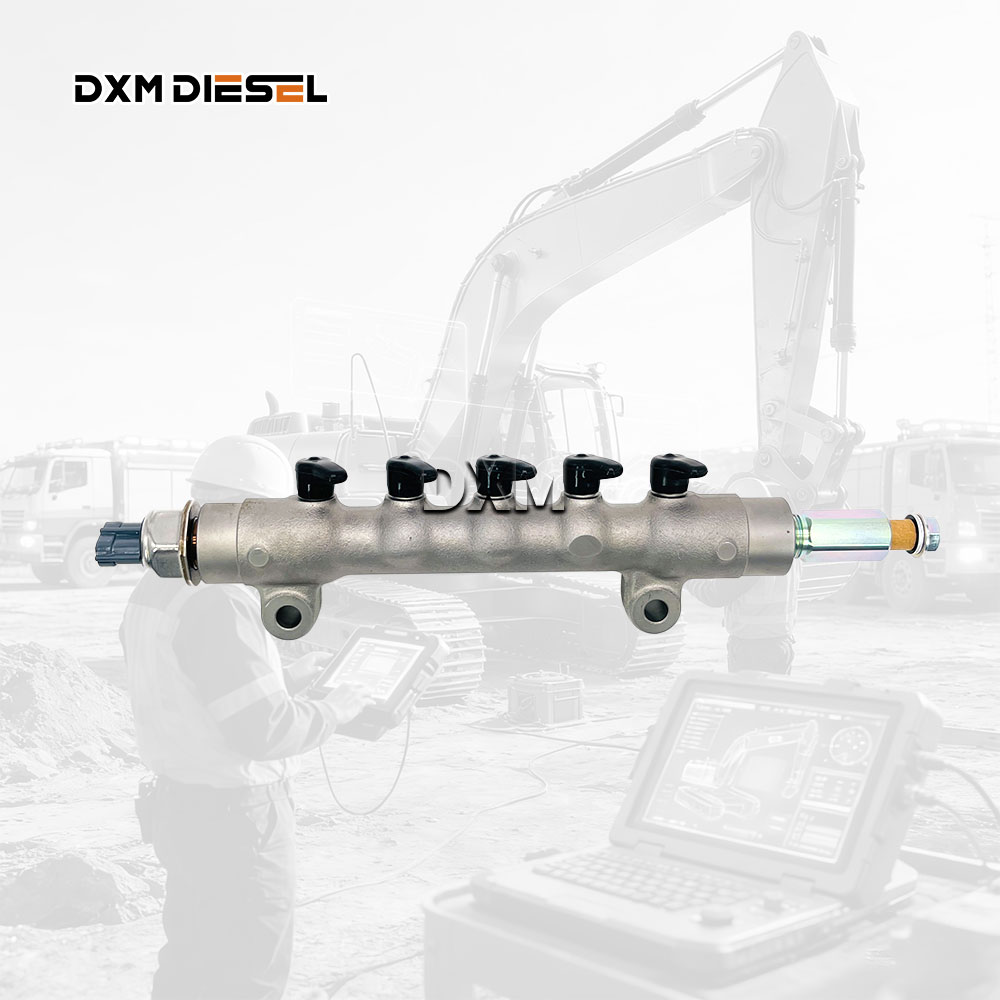 DXM Fuel Common Rail Pipe 436-1092 for V2607 Engine Valve 095420-0201