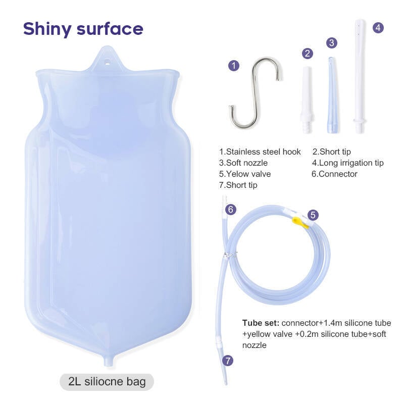 Silikon enema torba kiti