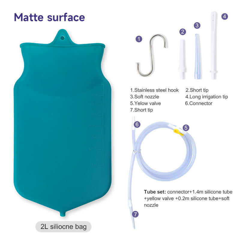 Silikon enema torba kiti