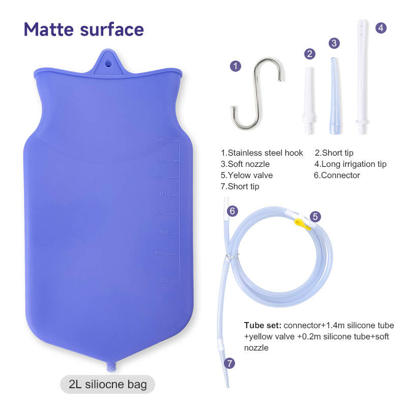 Silikon enema torba kiti