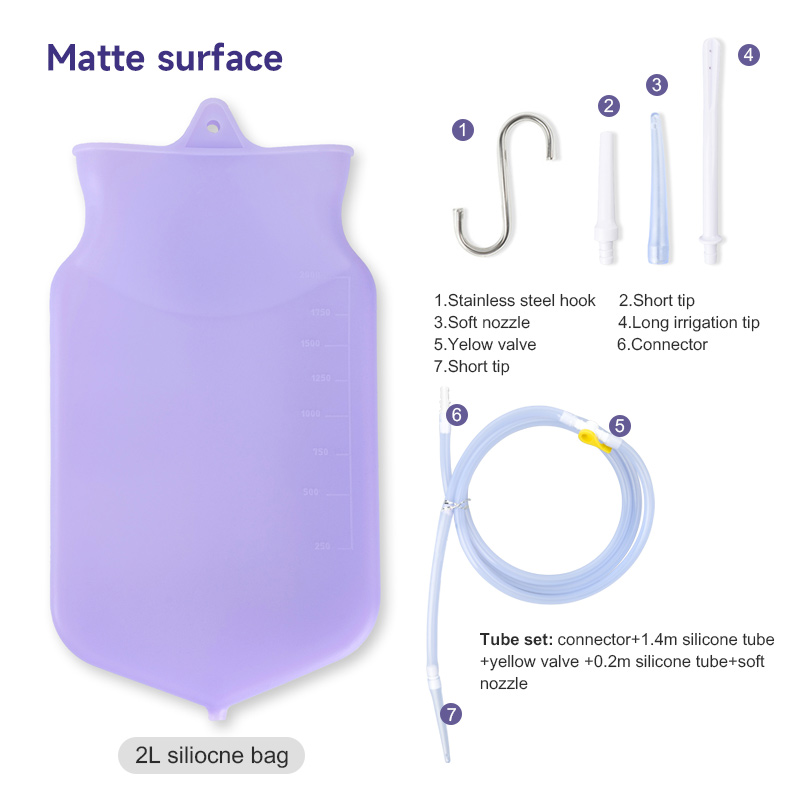 Silikon enema torba kiti