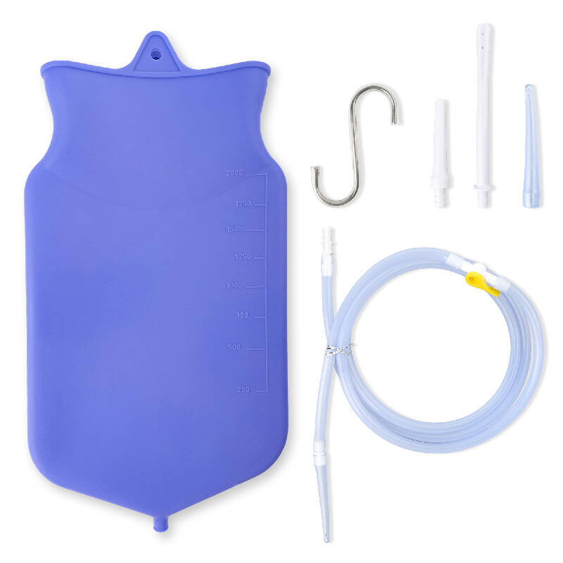 Silikon enema torba kiti