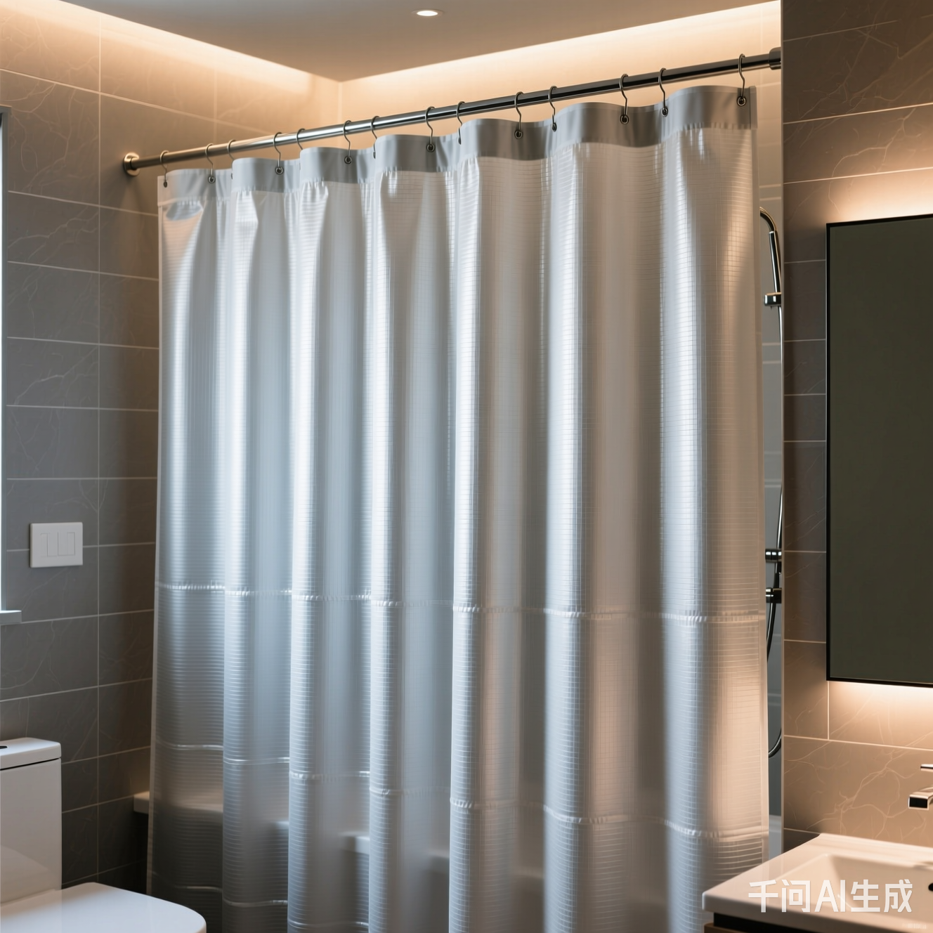 Rideau de douche étanche haute densité pour les zones de douche de salle de bain
