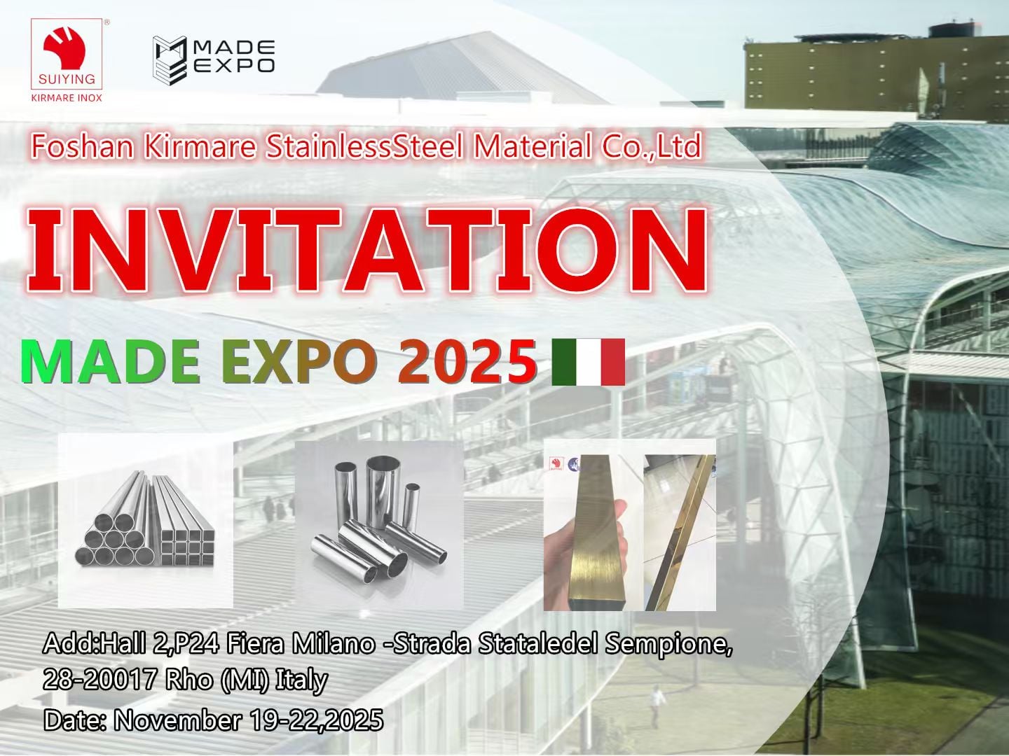 Uitnodiging om onze stand te bezoeken op Fiera Milano 2025 – Hoge-kwaliteits gelaste roestvrijstalen buizen in de spotlight