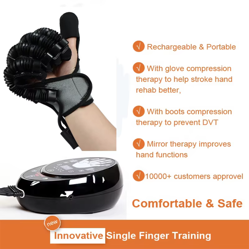 Electric Massage Gloves Finger Training Robot Gloves for Hand Recovery