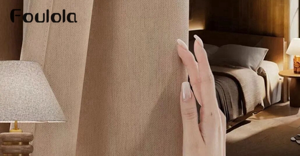 Foulola News:280CM/320CM Width Double-Sided Linen Blackout Curtain---2612#