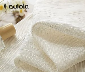 Foulola News: Szerokość 3,0 m, wysokiej jakości tkanina typu lniana, przezroczysta zasłona i materiał -- MQ#
