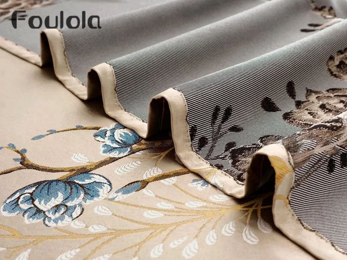 In Stock Fabric Polyester Jacquard Curtain Fabric