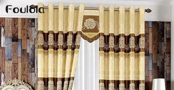 Foulola Cheap Jacquard Curtain Fabric, 171gsm 480g/m