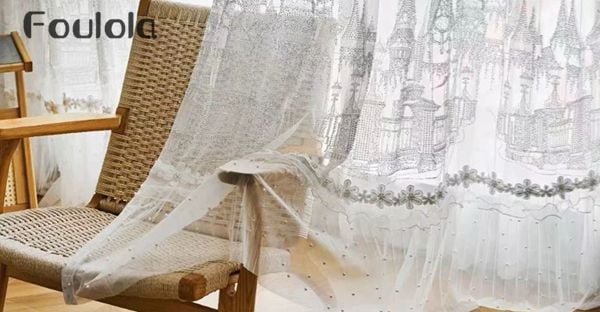 Foulola News: Embroidery Sheer Curtain SJCB/PJRQQ#